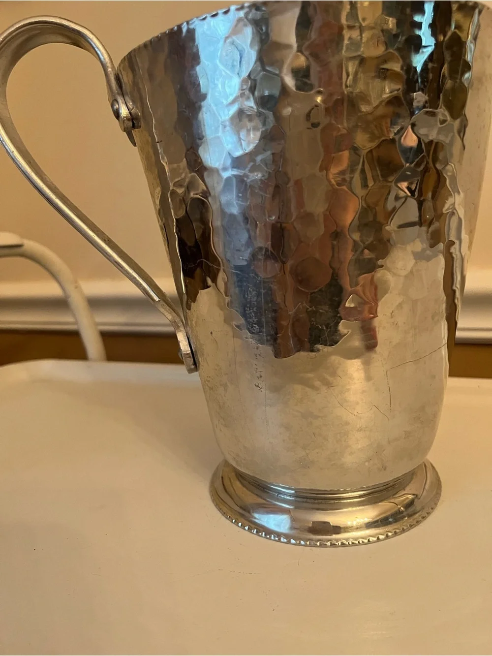Continental Silver Co. Brilliantone Pitcher with Wild Rose Motif